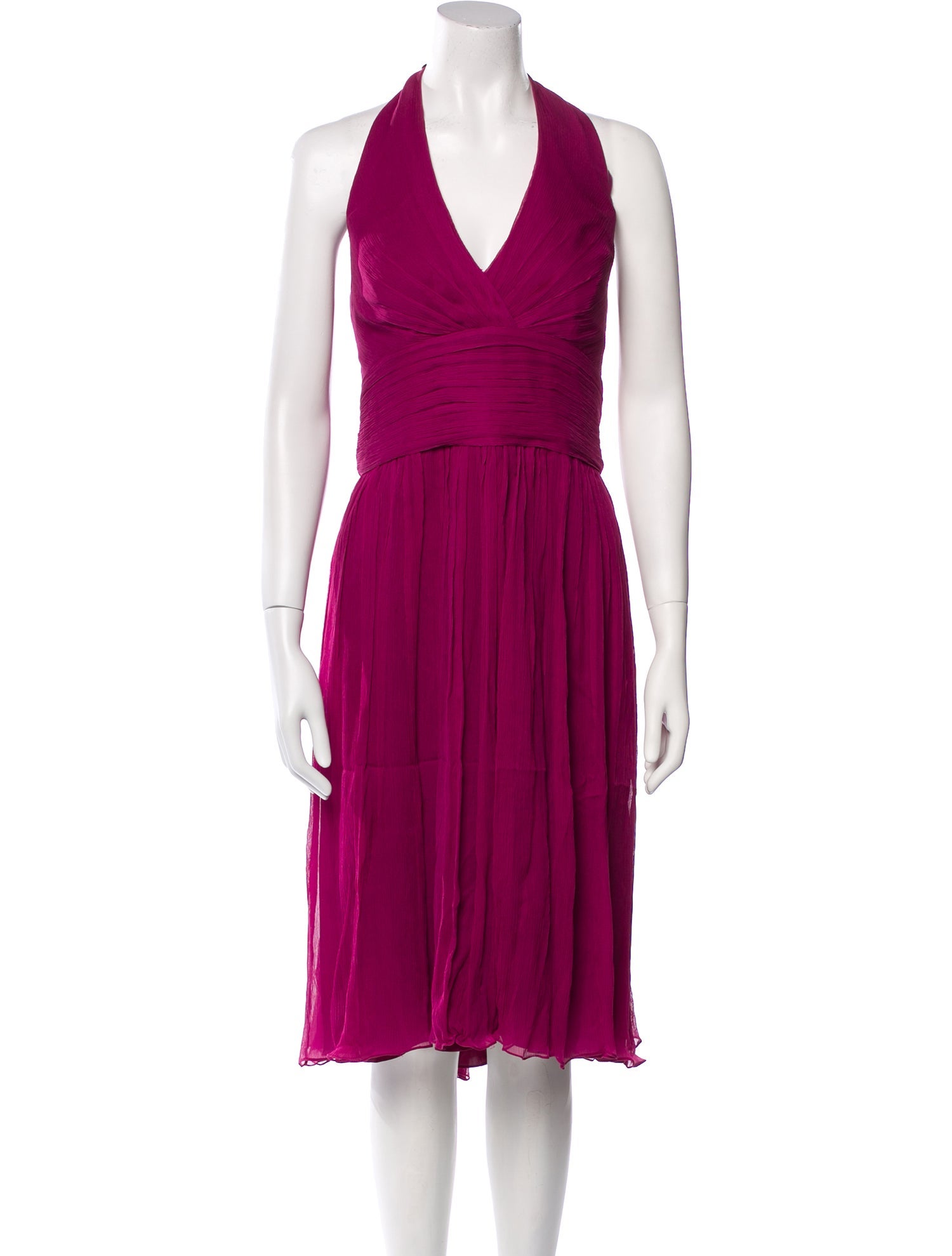 ML Monique Lhuillier Bridesmaids Silk Midi Length Dress
