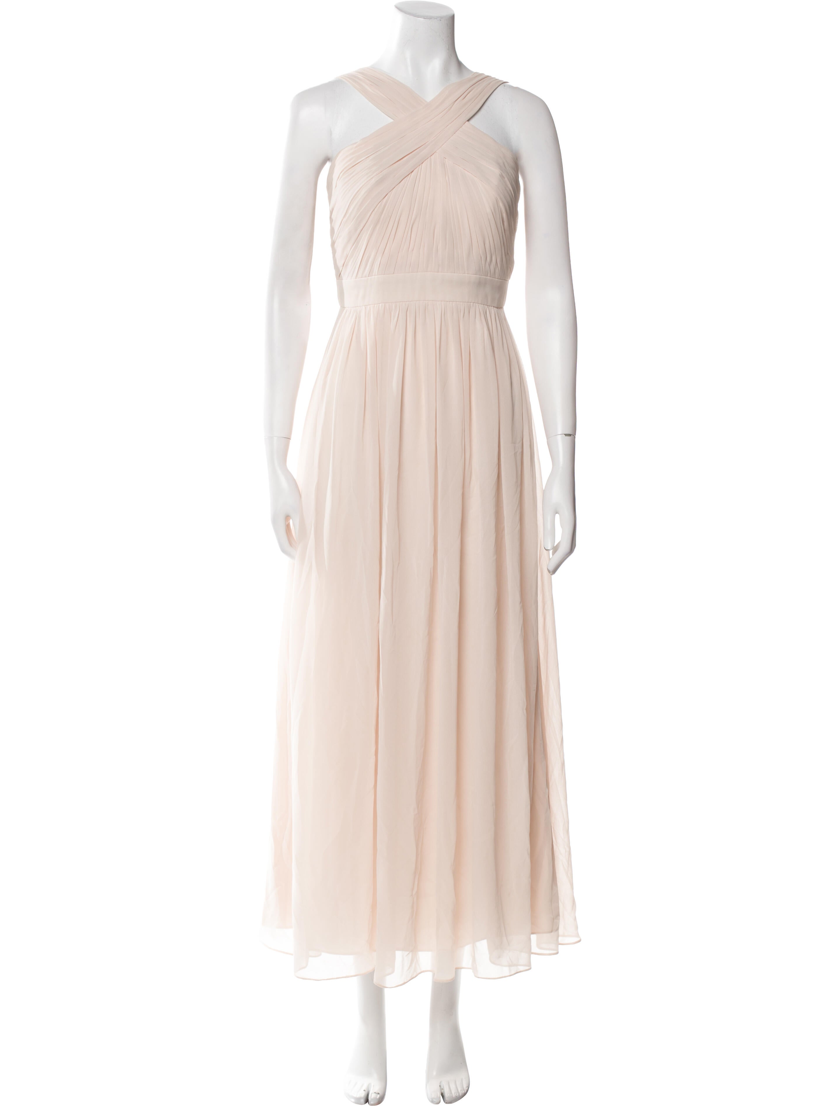 ML Monique Lhuillier Bridesmaids Halterneck Long Dress