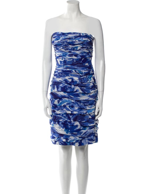 ML Monique Lhuillier Bridesmaids Printed Mini Dress