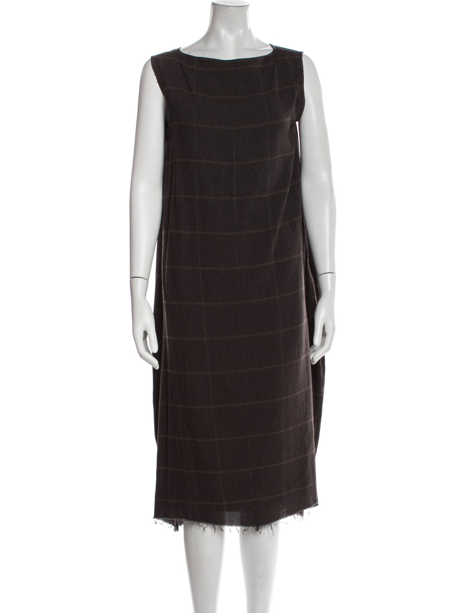 Marc Le Bihan Bateau Neckline Midi Length Dress