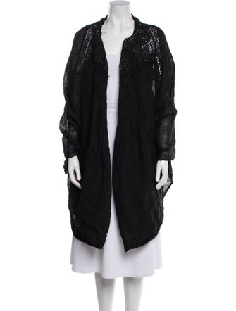 Marc Le Bihan Wool Open Front Sweater