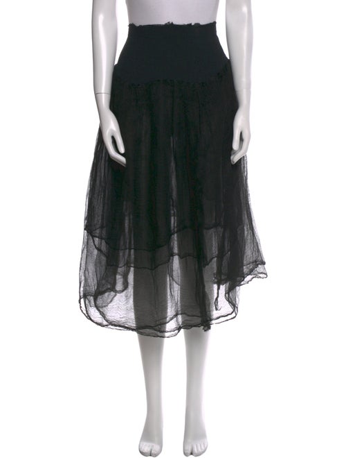 Marc Le Bihan Distressed Accents Knee-Length Skirt