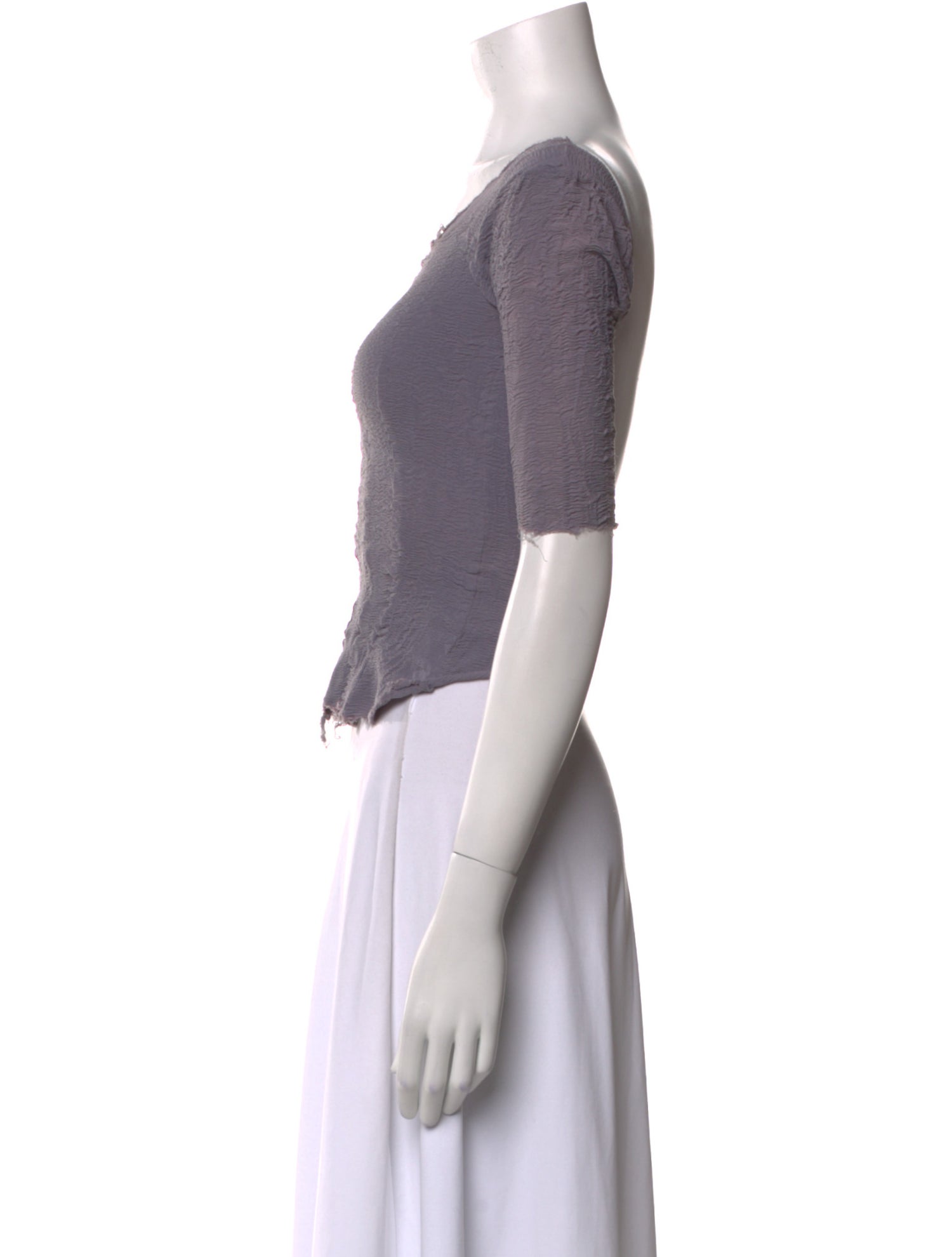 Marc Le Bihan Nylon Scoop Neck Crop Top