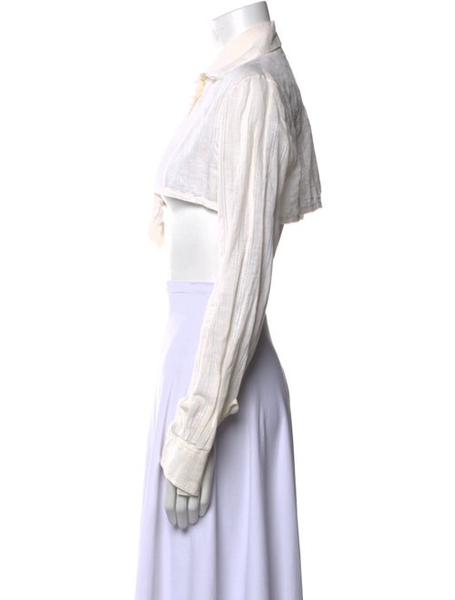 Marc Le Bihan Linen Printed Crop Top