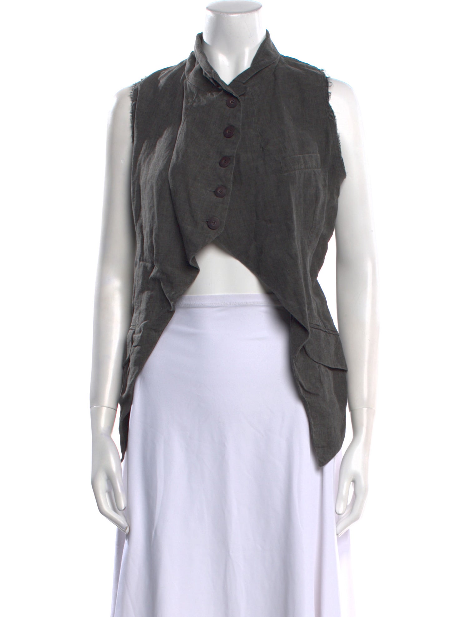 Marc Le Bihan Wool Mock Neck Crop Top