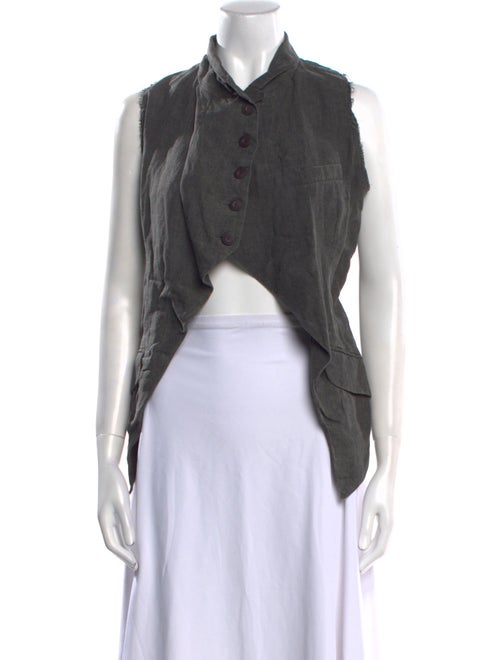 Marc Le Bihan Wool Mock Neck Crop Top