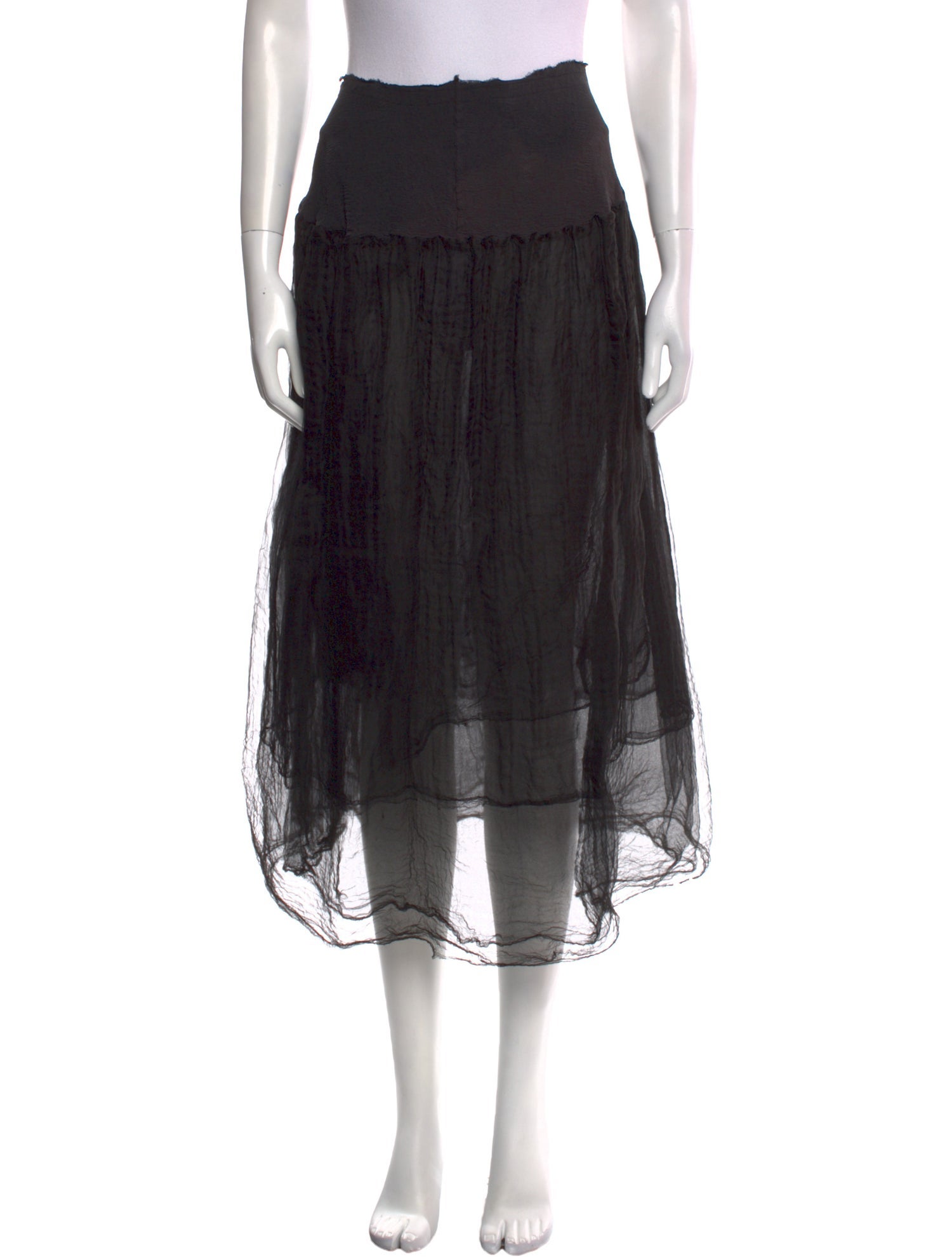 Marc Le Bihan Ruffle Embellishment Midi Length Skirt