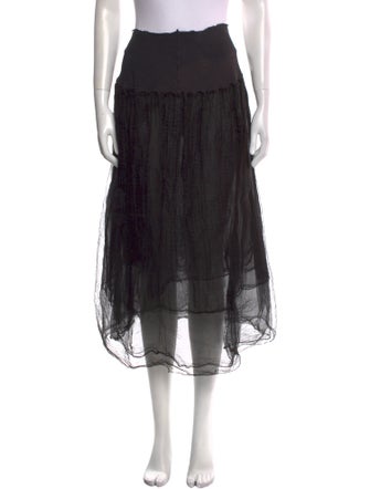 Marc Le Bihan Ruffle Embellishment Midi Length Skirt