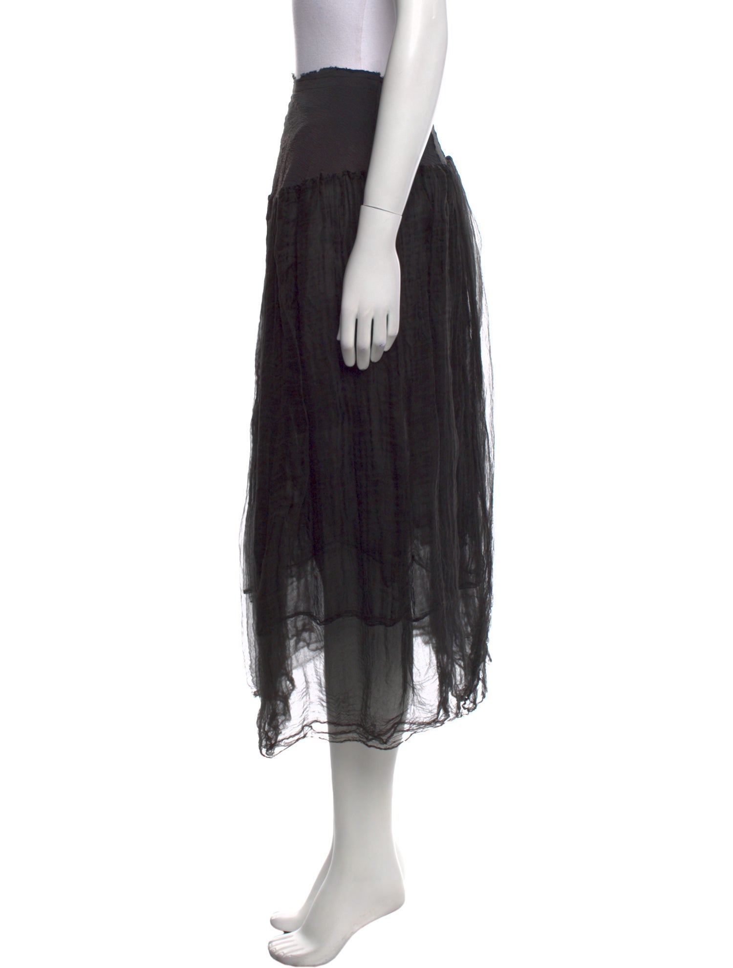 Marc Le Bihan Ruffle Embellishment Midi Length Skirt