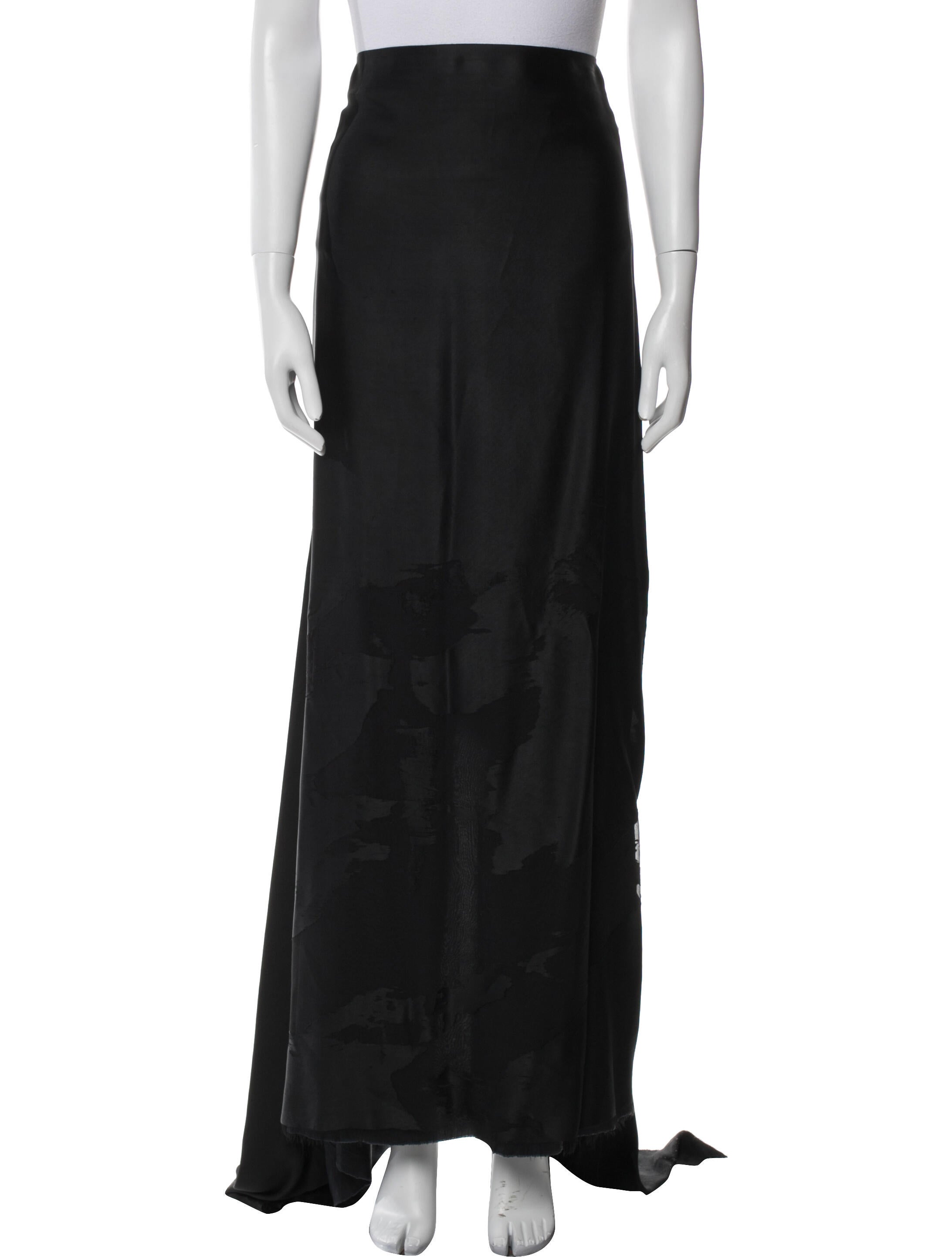 Marc Le Bihan Distressed Accents Long Skirt