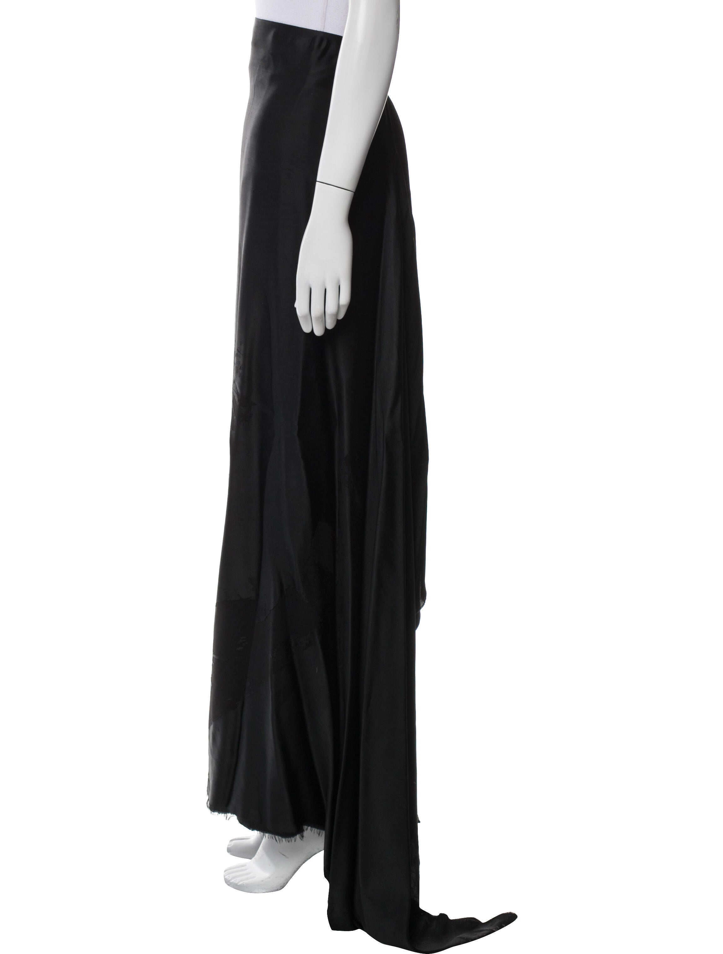 Marc Le Bihan Distressed Accents Long Skirt