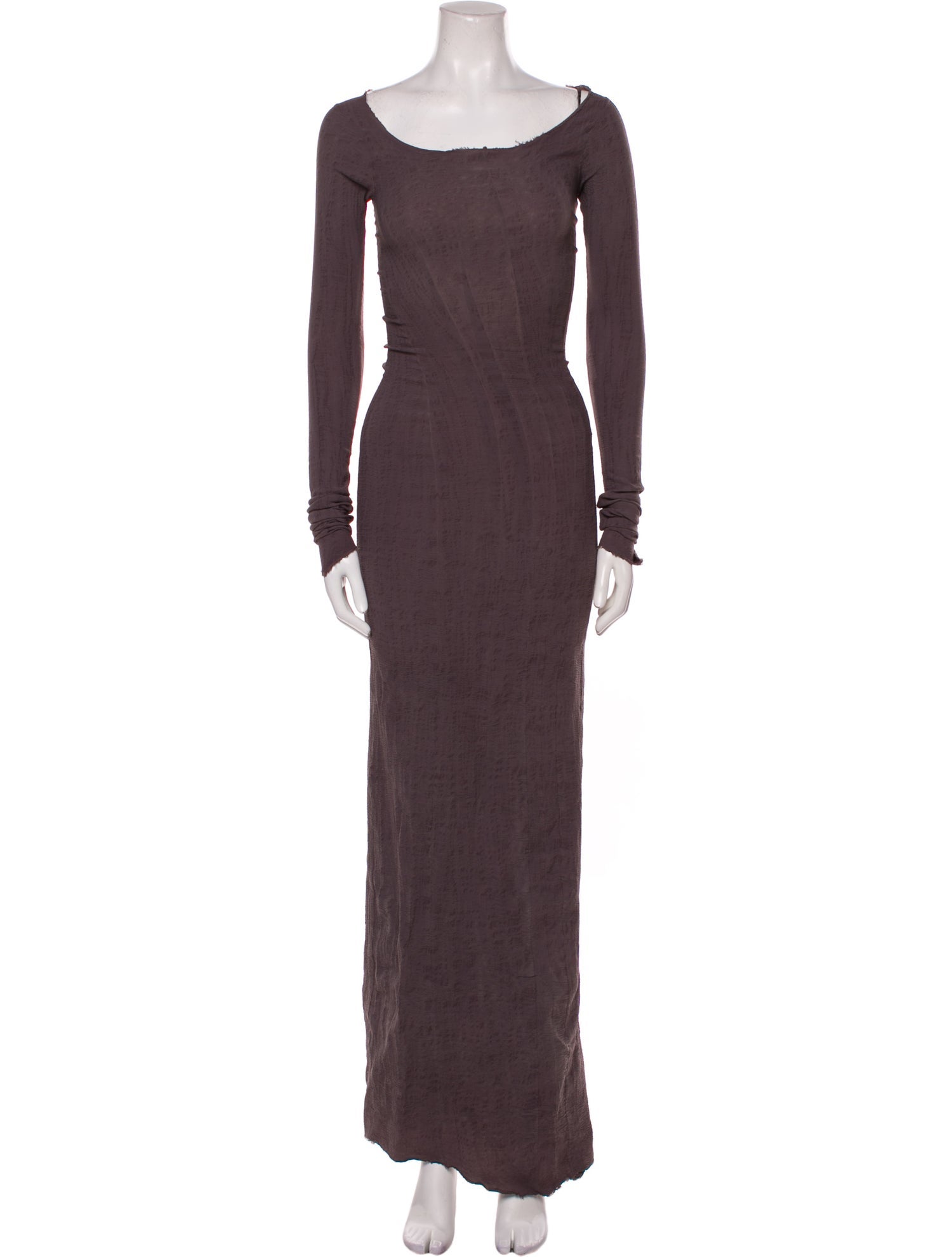 Marc Le Bihan Bateau Neckline Long Dress