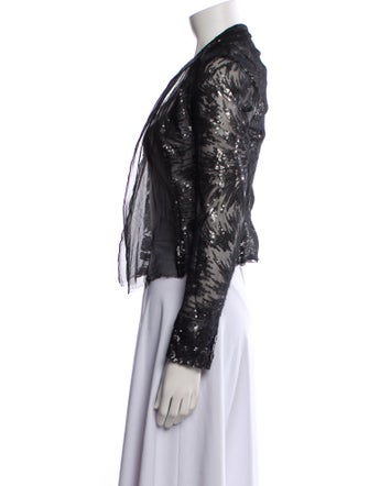 Marc Le Bihan Wool Printed Evening Jacket