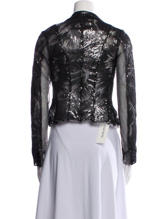 Marc Le Bihan Wool Printed Evening Jacket