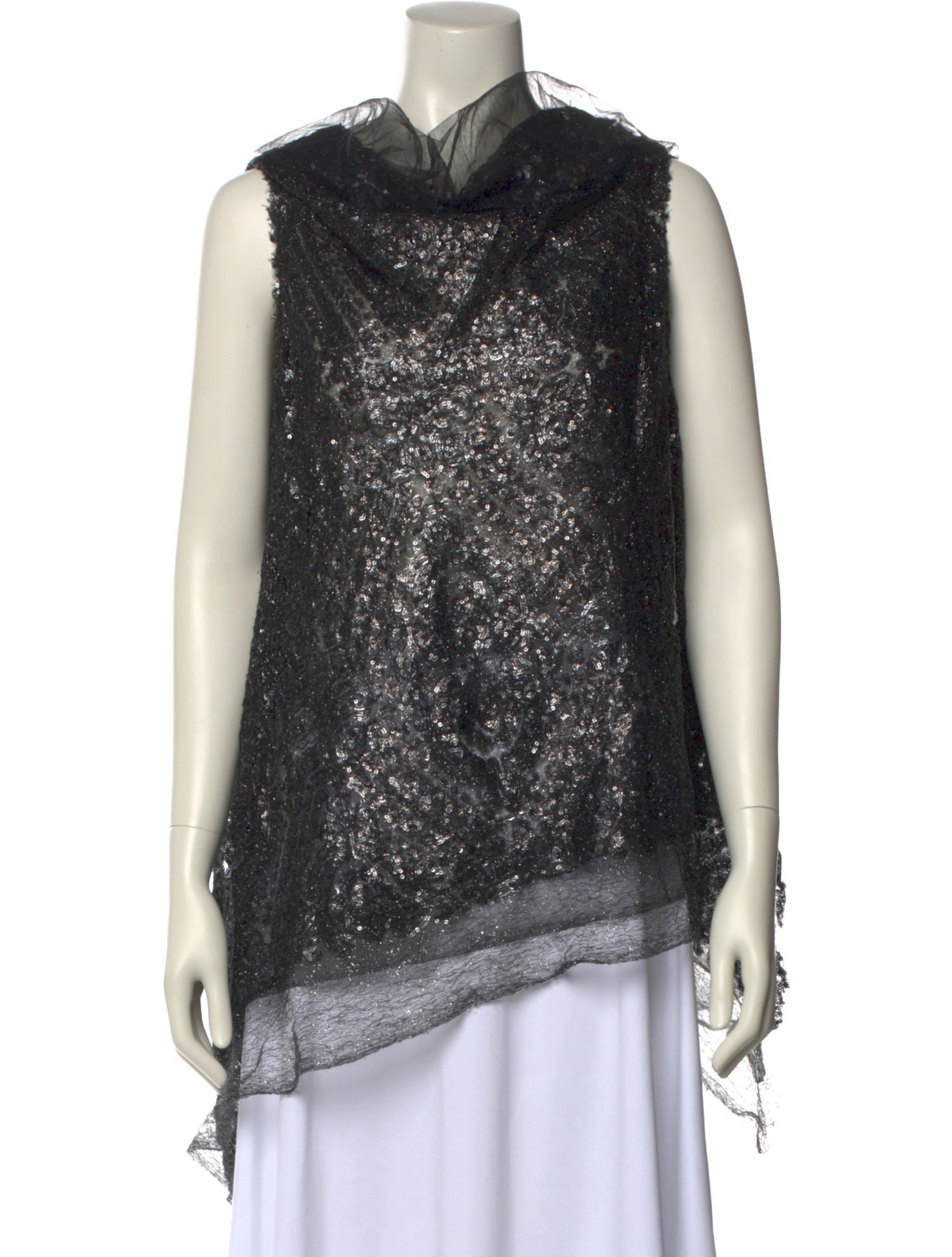 Marc Le Bihan Cowl Neck Sleeveless Sweatshirt