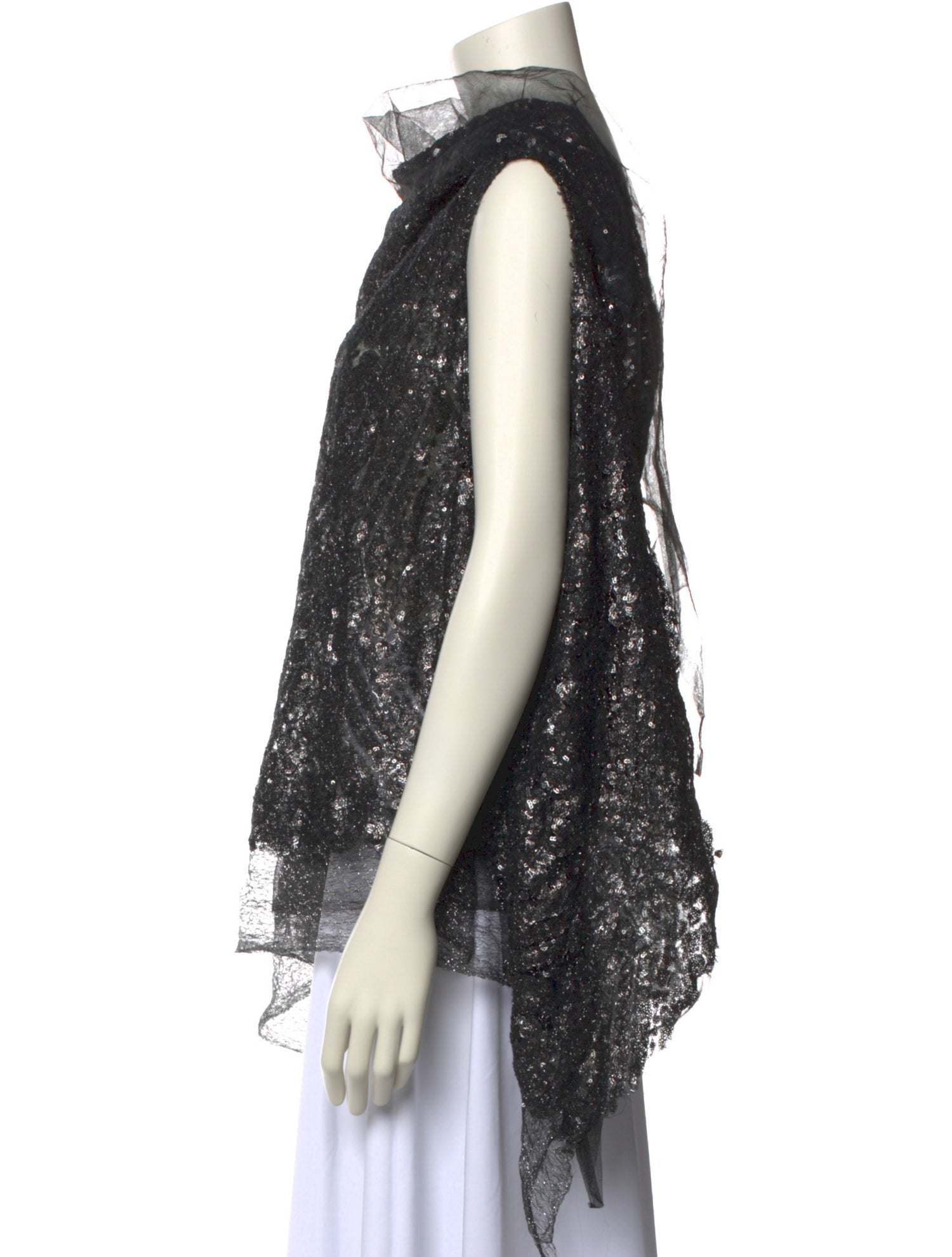 Marc Le Bihan Cowl Neck Sleeveless Sweatshirt