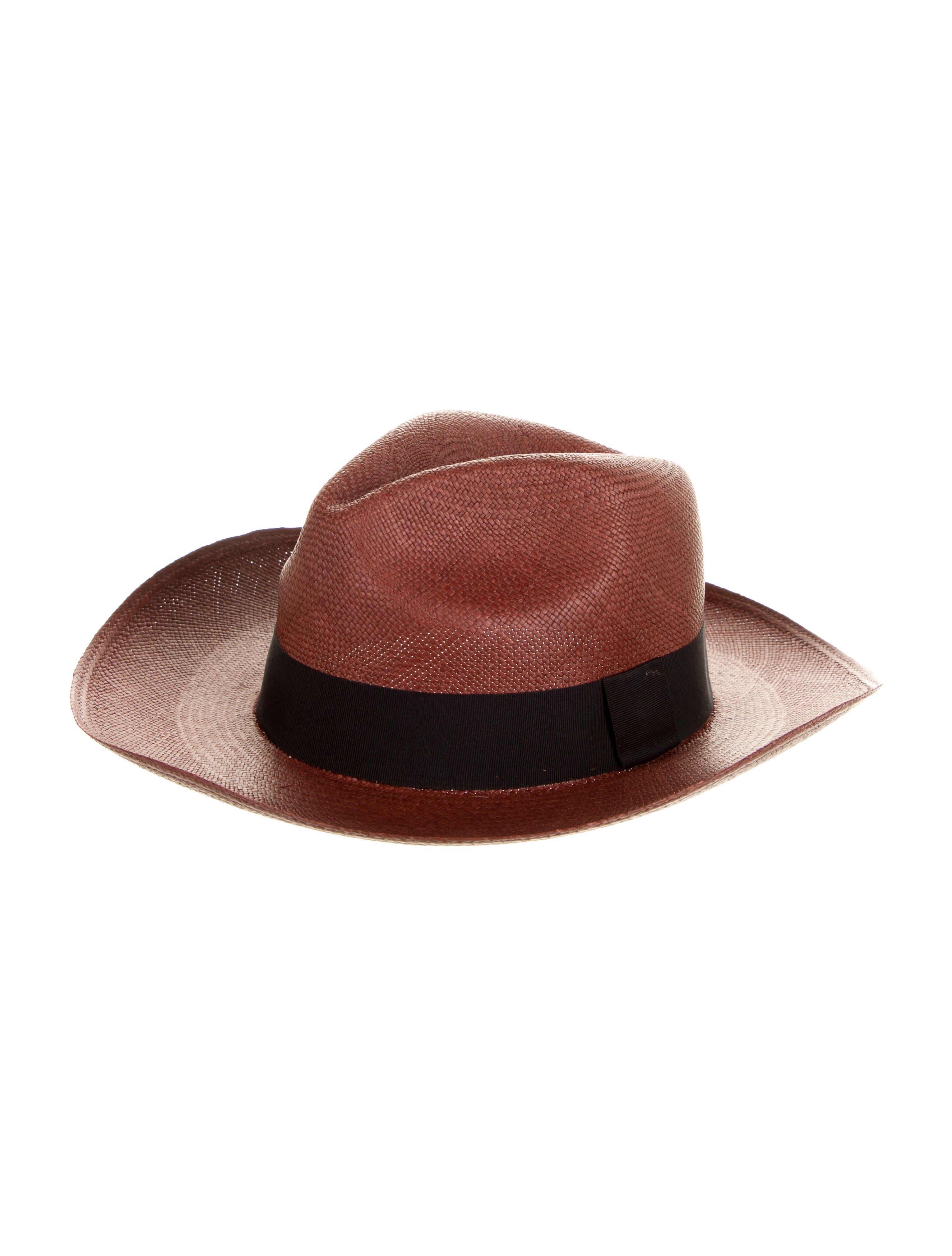 Marina Straw Fedora Hat Brown Hats, Accessories WMLHA20398 The
