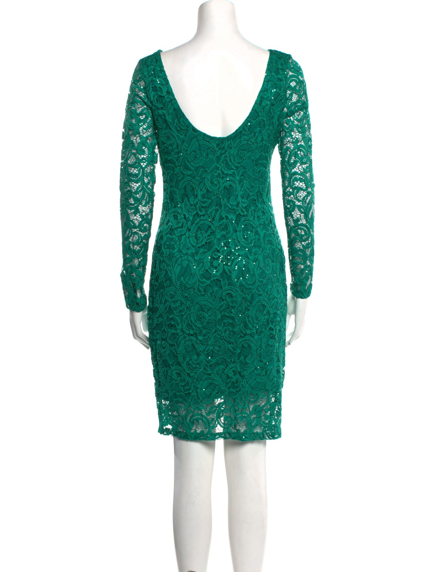 Lace Pattern Knee-Length Dress