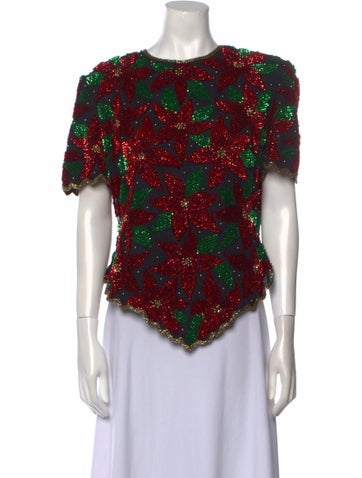 Marina Tops Vintage 1980's Blouse M