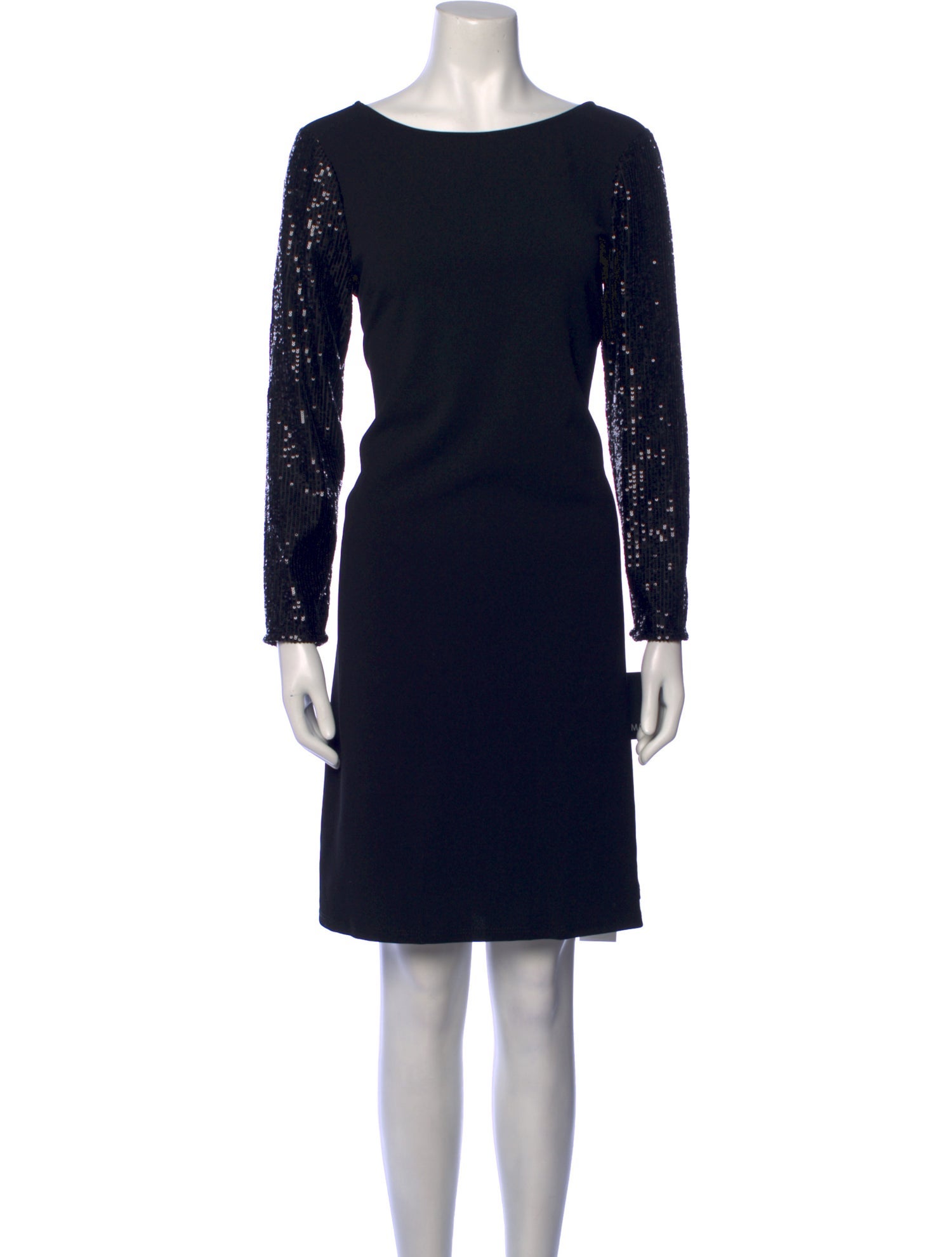 Marina Bateau Neckline Knee-Length Dress