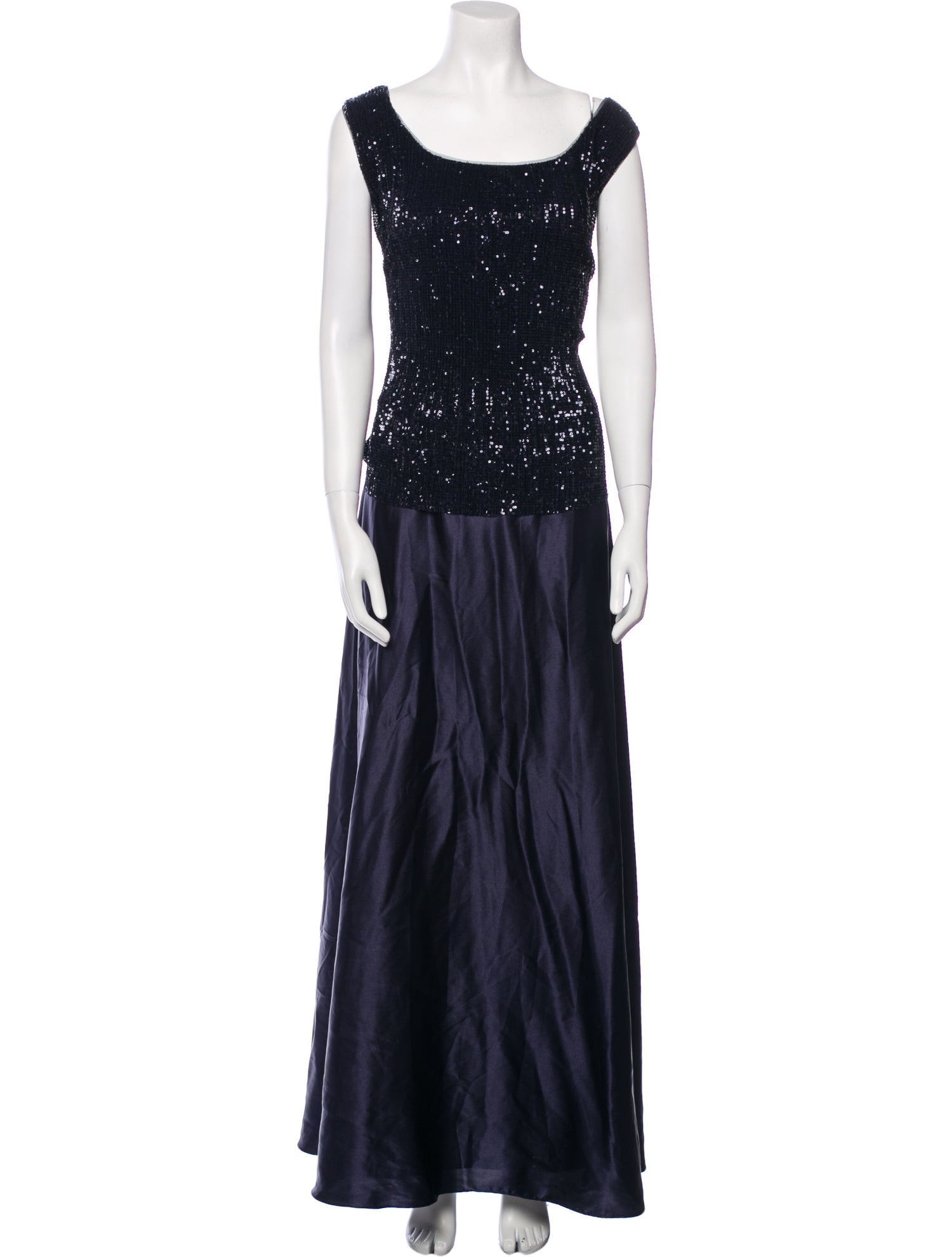 Marina Scoop Neck Long Dress