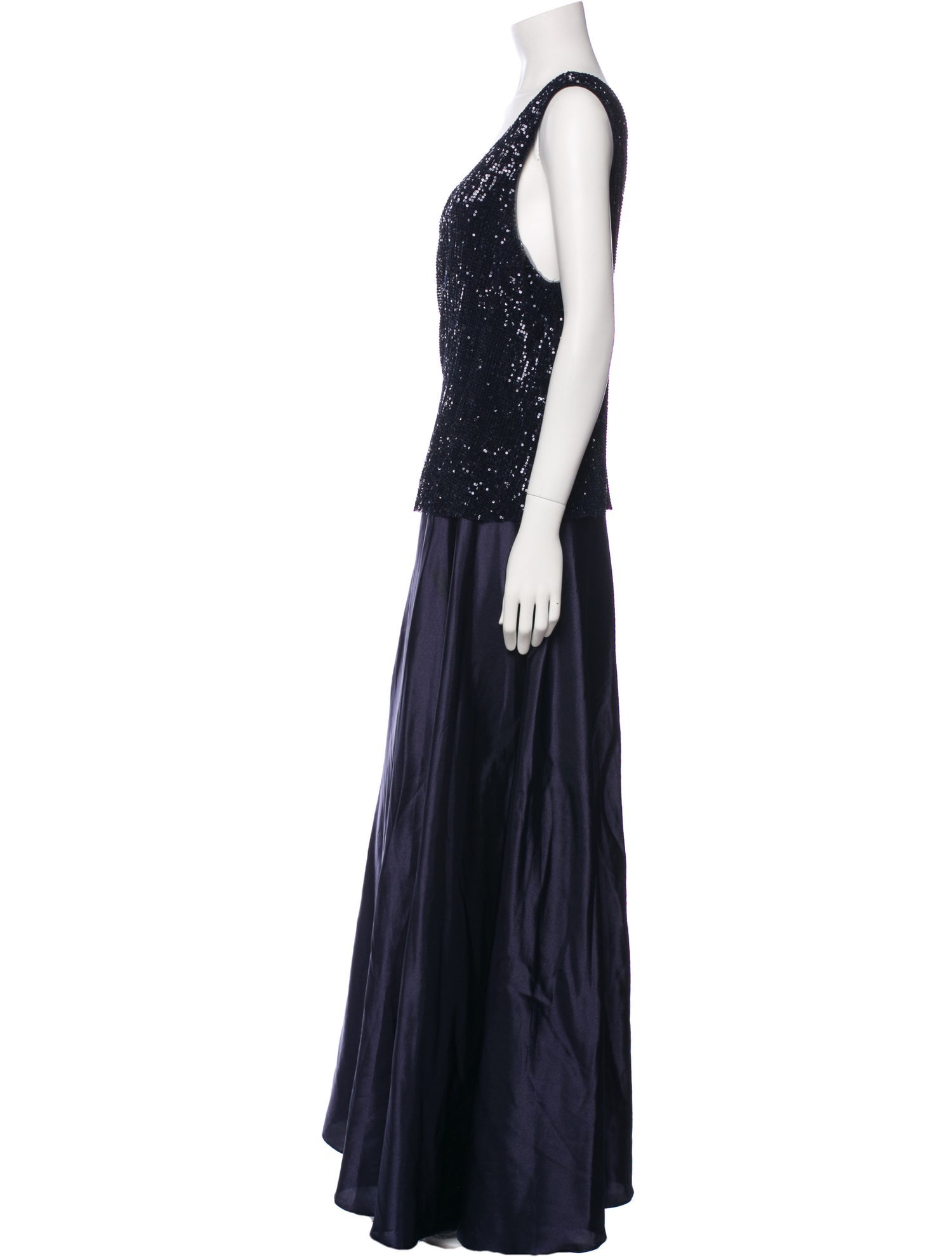 Marina Scoop Neck Long Dress