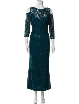 Marina Lace Pattern Long Dress