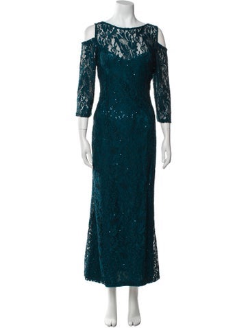 Marina Dresses Lace Pattern Long Dress M