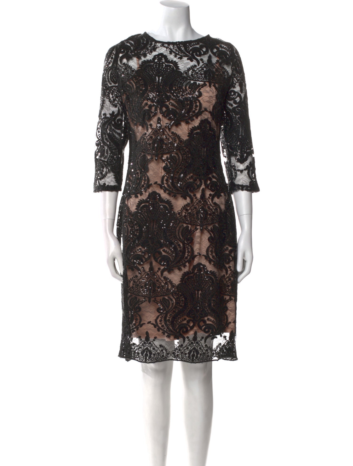 Marina Lace Pattern Knee-Length Dress