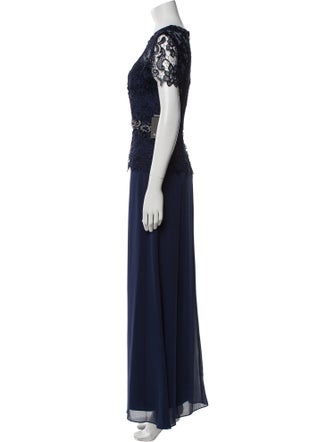 Marina Lace Pattern Long Dress