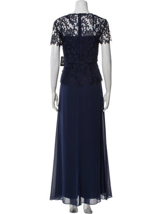Marina Lace Pattern Long Dress