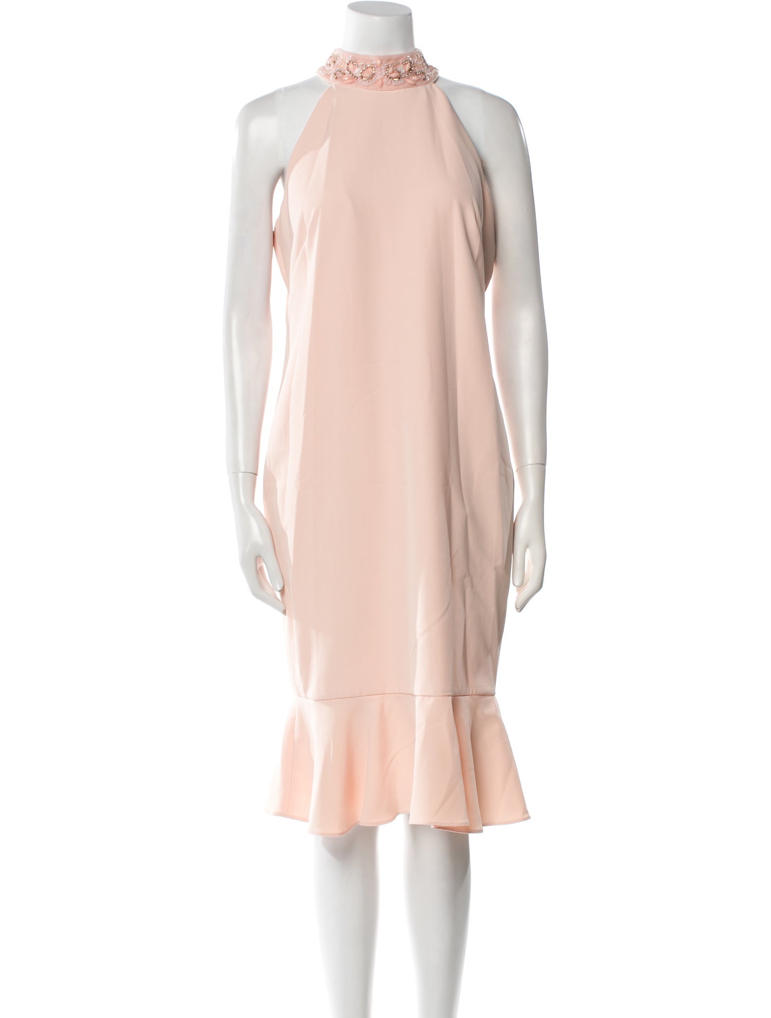 Marina Mock Neck Midi Length Dress