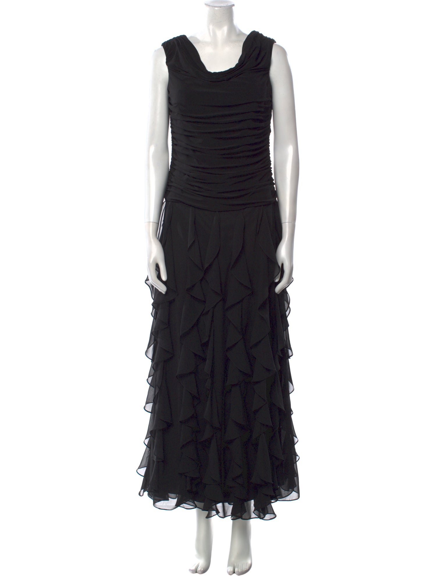 Marina Cowl Neck Long Dress