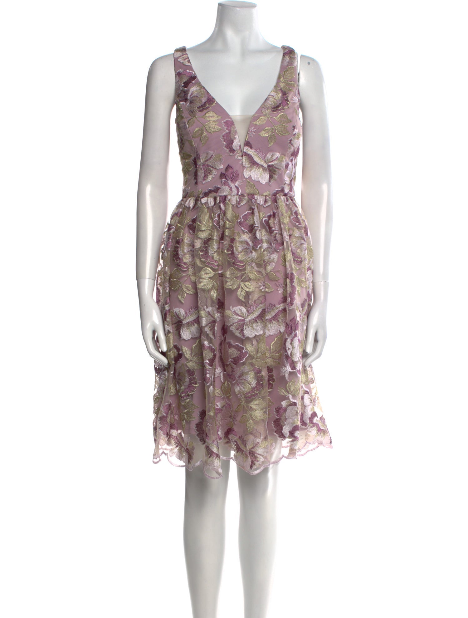 Marina Floral Print Knee-Length Dress