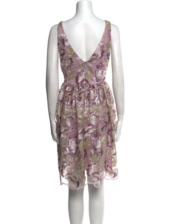 Marina Floral Print Knee-Length Dress