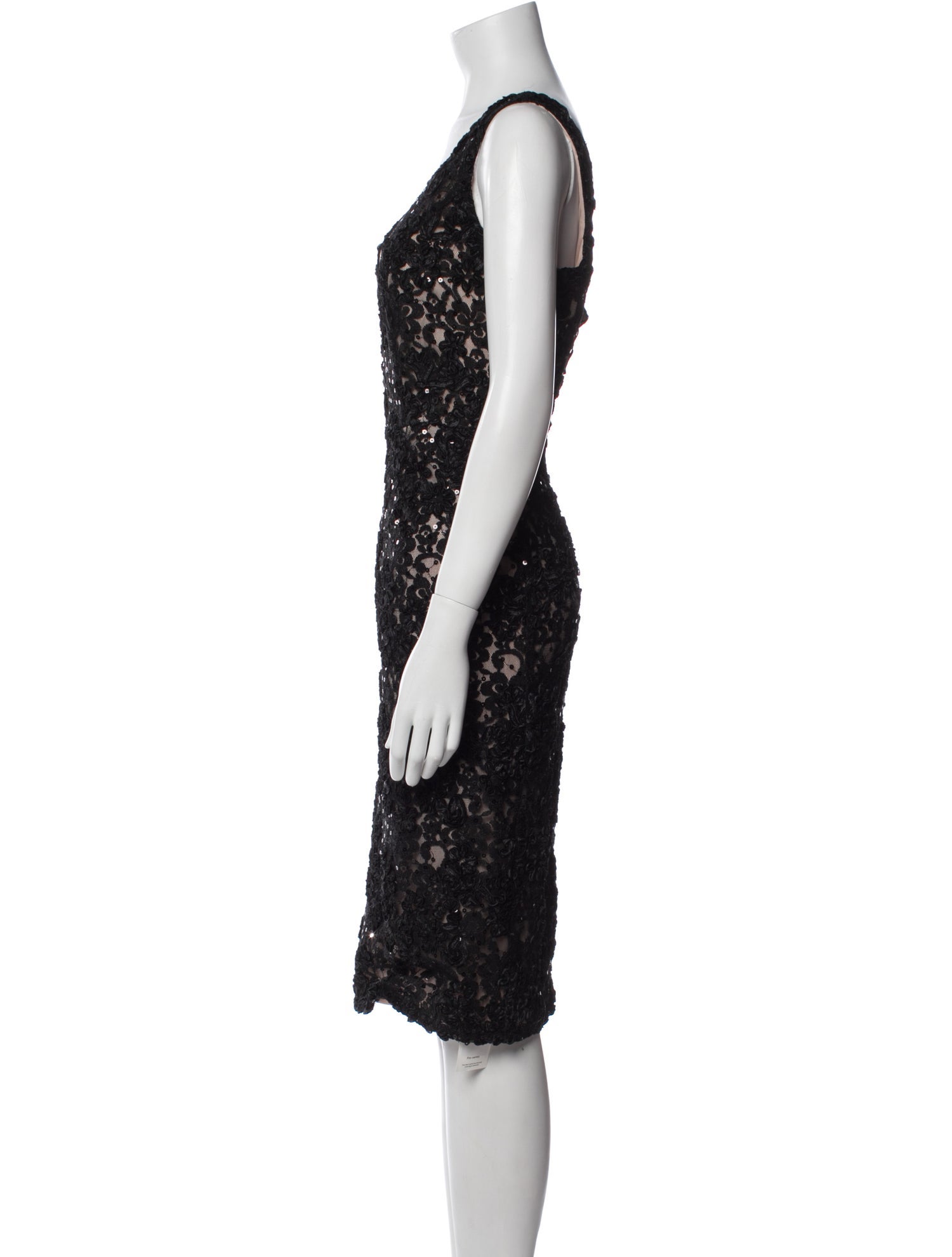 Marina Lace Pattern Midi Length Dress