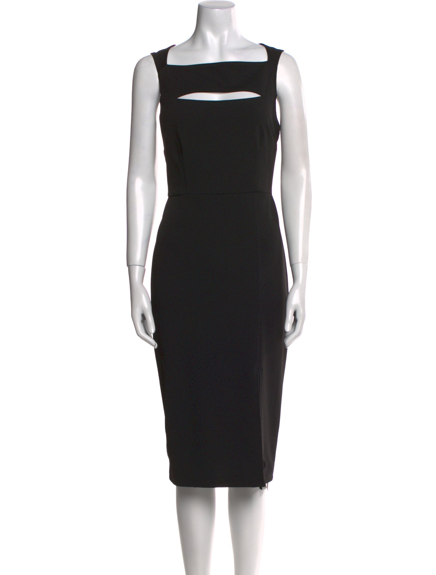 Marina Square Neckline Midi Length Dress
