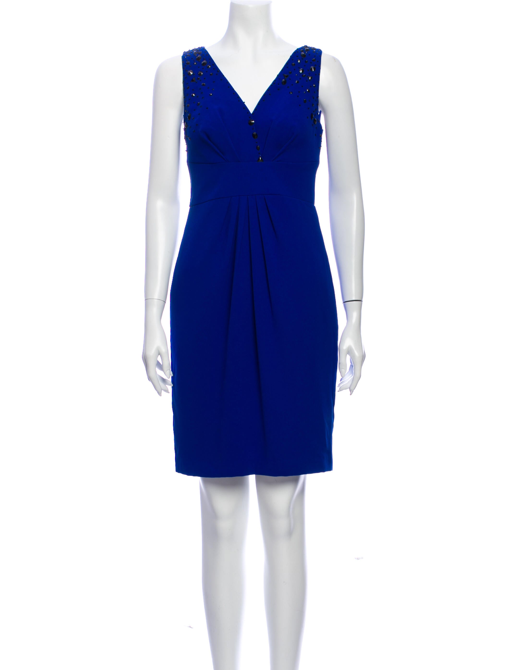 ML Monique Lhuillier V-Neck Mini Dress