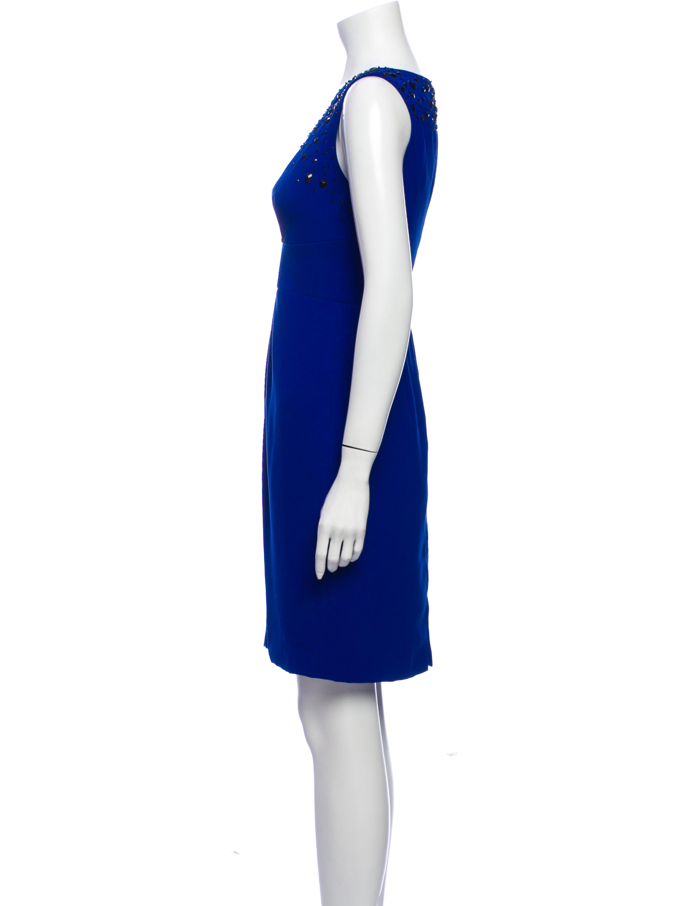 ML Monique Lhuillier V-Neck Mini Dress