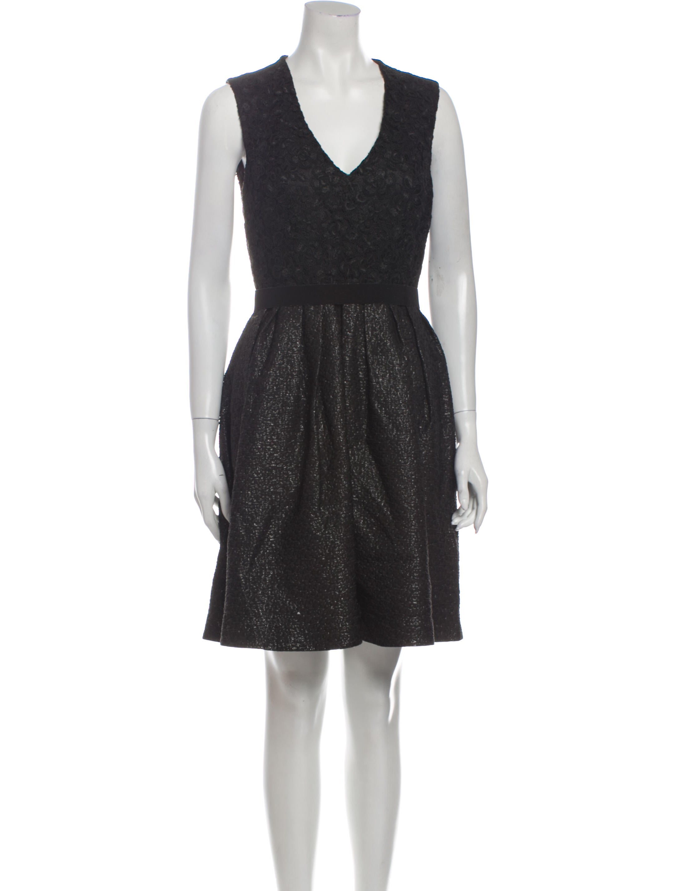 ML Monique Lhuillier V-Neck Mini Dress