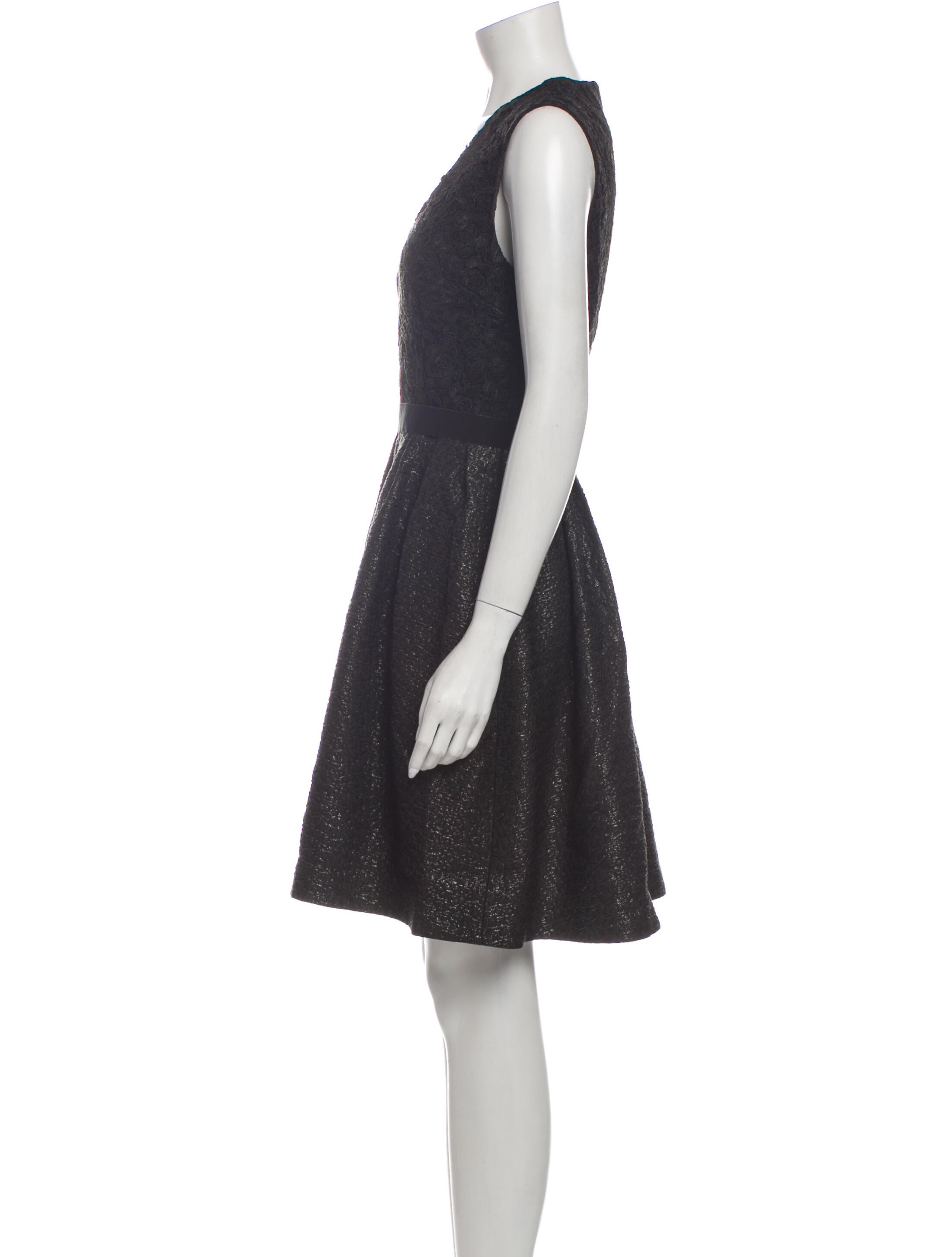 ML Monique Lhuillier V-Neck Mini Dress