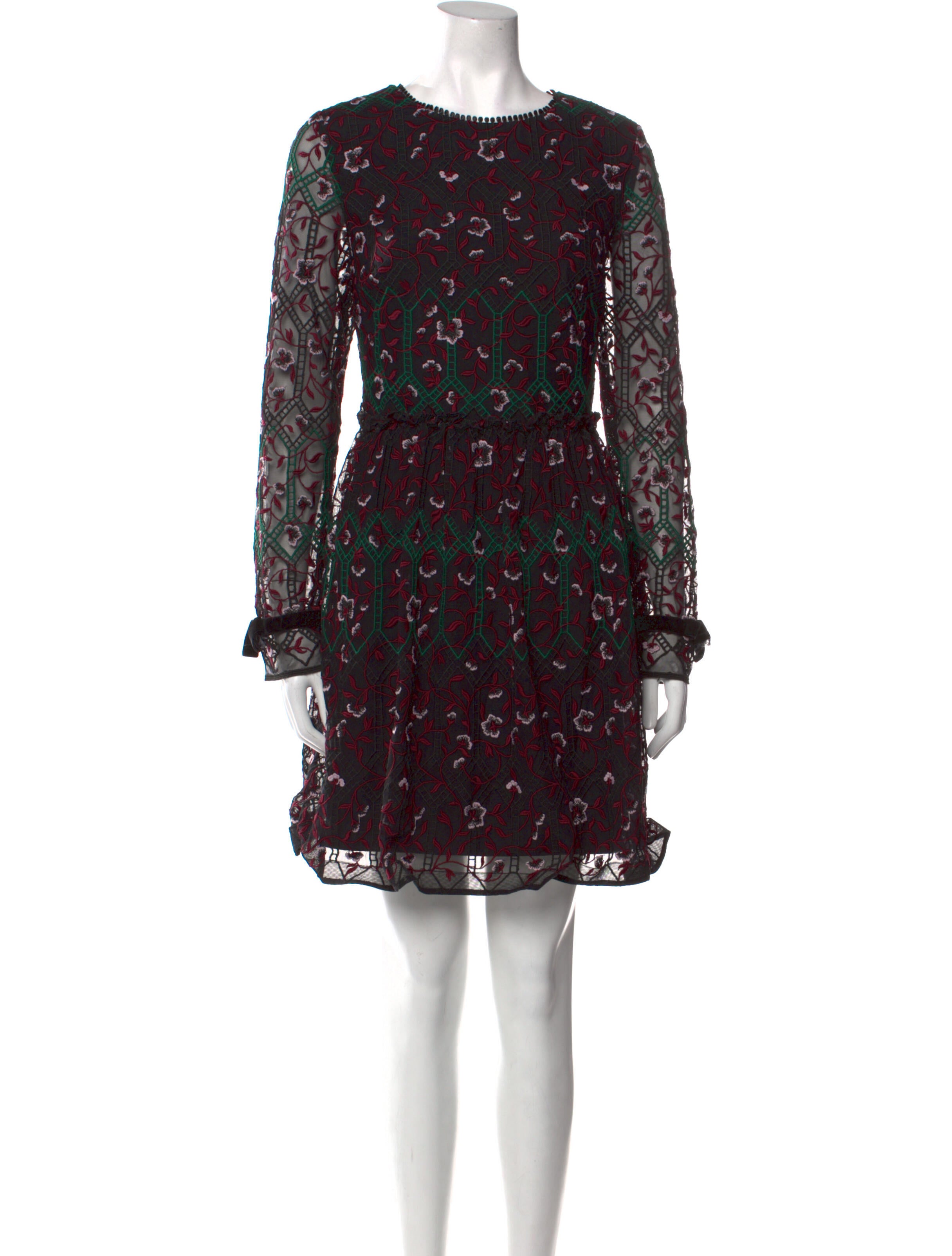 ML Monique Lhuillier Printed Mini Dress