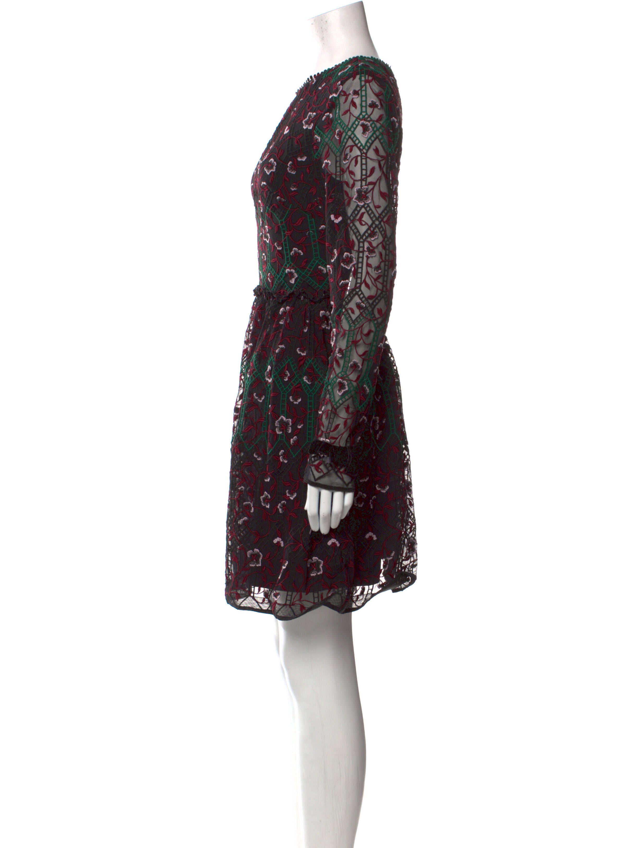 ML Monique Lhuillier Printed Mini Dress