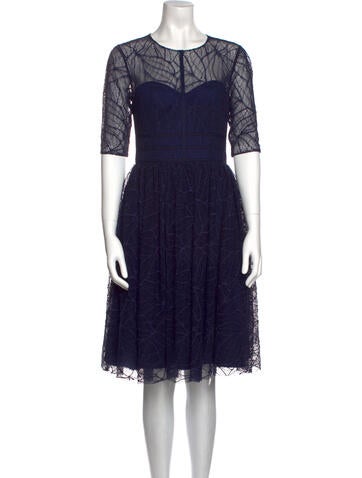 ML Monique Lhuillier Dresses Lace Pattern Knee-Length Dress US 4 | S