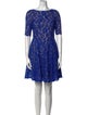 ML Monique Lhuillier Lace Pattern Mini Dress