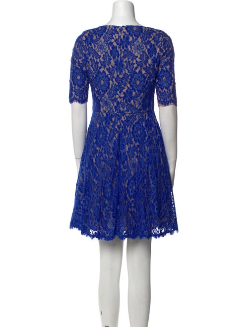 ML Monique Lhuillier Lace Pattern Mini Dress