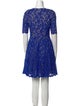 ML Monique Lhuillier Lace Pattern Mini Dress