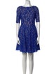 ML Monique Lhuillier Lace Pattern Mini Dress