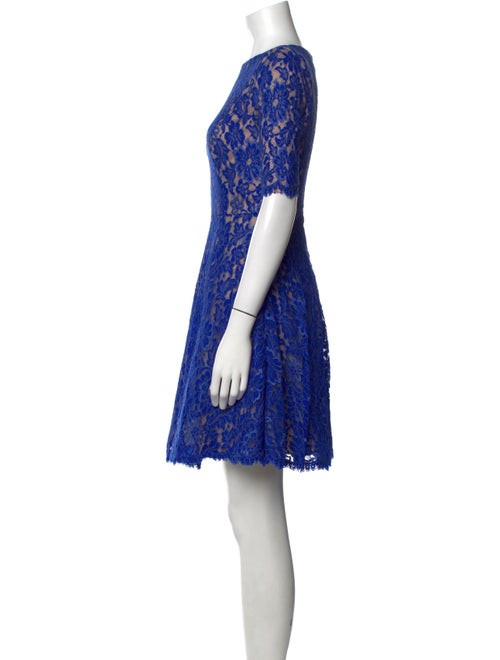 ML Monique Lhuillier Lace Pattern Mini Dress