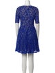 ML Monique Lhuillier Lace Pattern Mini Dress